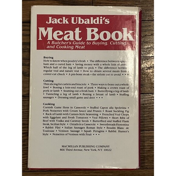 Jack Ubaldi's Meat Book: A Butcher's Guide to Buying Cutting & Cooking Meat HC - Picture 4 of 4
